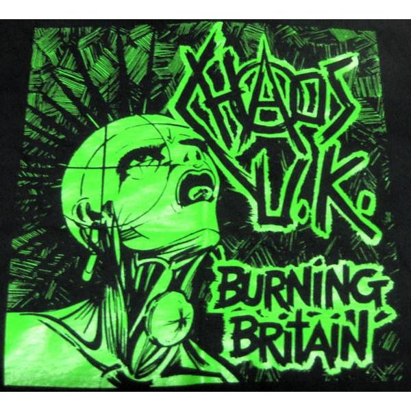 カオス UK Tシャツ Chaos U.K. Burning Britain 80s UKHC : sht00100c