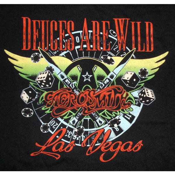 エアロスミス Tシャツ AEROSMITH DEUCES ARE WILD, VEGAS 正規品 ロックTシャツ バンドTシャツ