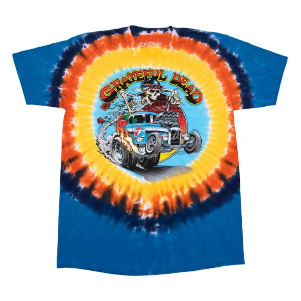 グレイトフル デッド Tシャツ Grateful Dead Steal Your Hot Rod Tie-Dye 正規品 ロックTシャツ