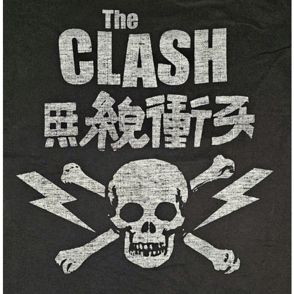 The Clash 無線衝突 ロンTシャツ Mサイズ90s usa製ヴィンテージ ROCK OFF ザ・クラッシュ Tシャツ 無線衝突 Cross Bone The Clash 正規