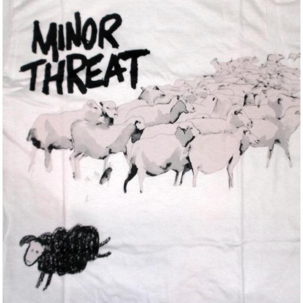 MINOR THREAT Out of Step Tシャツ 赤ライン mumbles_sht00328