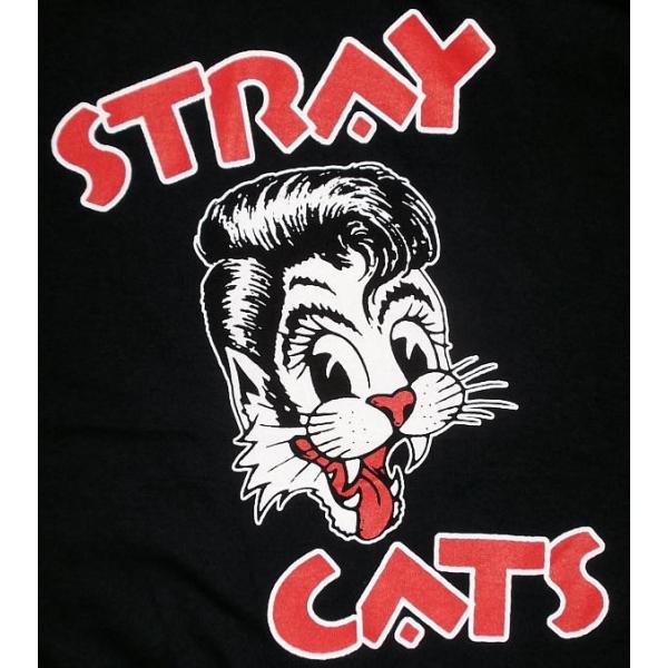 希少　Stray Cats ストレイ・キャッツ　ビンテージスウェット　トレーナー STRAY CATS 90s ビンテージ サンフェード ロンT ストレイ