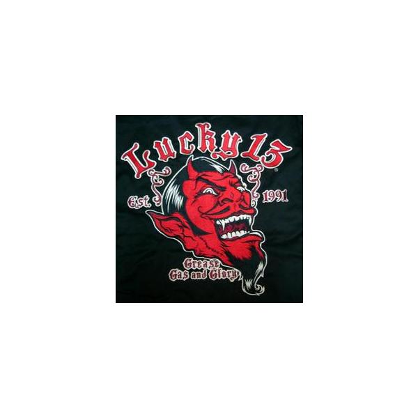 Lucky 13 デビル刺繍ジャケット S Lucky 13 ラッキー13 ワークジャケット レッド デビル LUCKY13