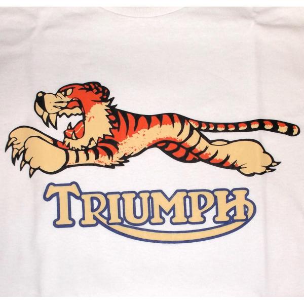 トライアンフ Tシャツ TRIUMPH タイガー 白 正規品 : マンブルズ 