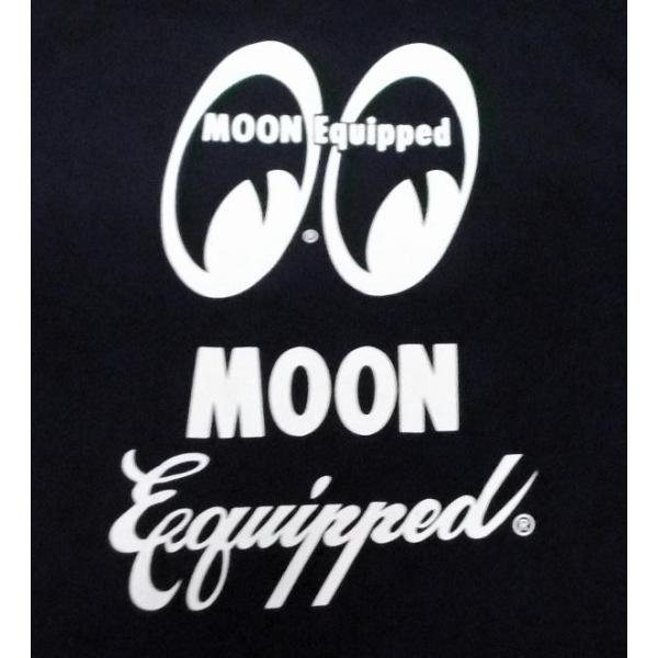 ムーンアイズ Tシャツ MOON Equipped Logo 黒 MOONEYES 正規品