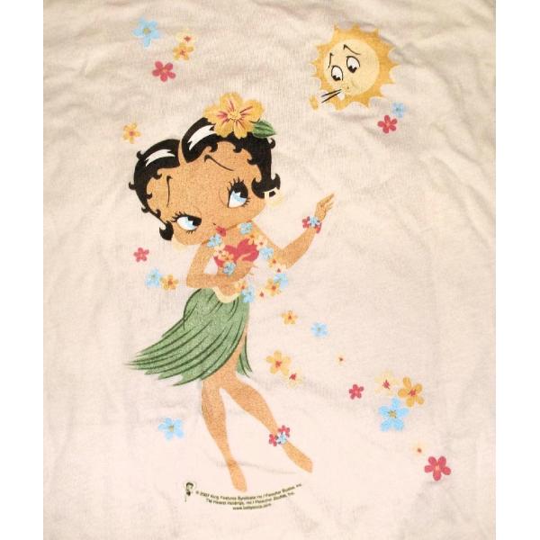 ベティ ブープ Ladys - Tシャツ Betty Boop FLOWER 正規品 Hula Girl フラガール