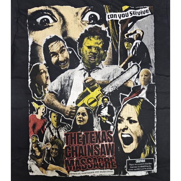 悪魔のいけにえ レザーフェイス Tシャツ The Texas Chainsaw Massacre LEATHERFACE Collage 黒 正規品 ムービーTシャツ