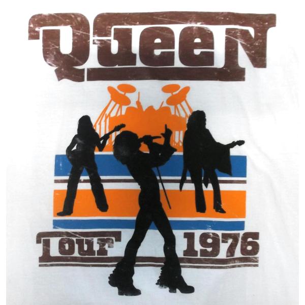 ROCK OFF クイーン Tシャツ QUEEN 76 ツアー 白 正規品 : マンブルズ