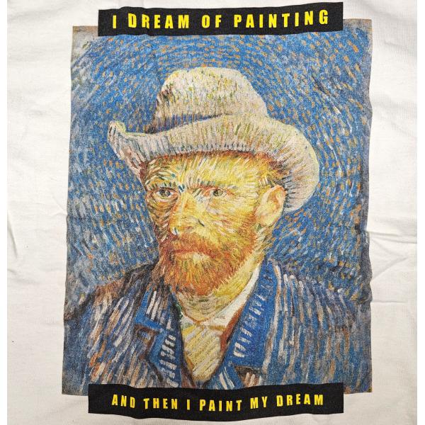 フィンセント・ファン・ゴッホ Tシャツ Vincent van Gogh 正規品 麦わら帽子をかぶった自画像 アートTシャツ