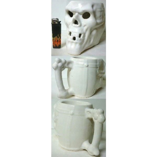 g[_[ BbNX Trader Vic's [ XJ }O Skull Mug by Tiki Farm