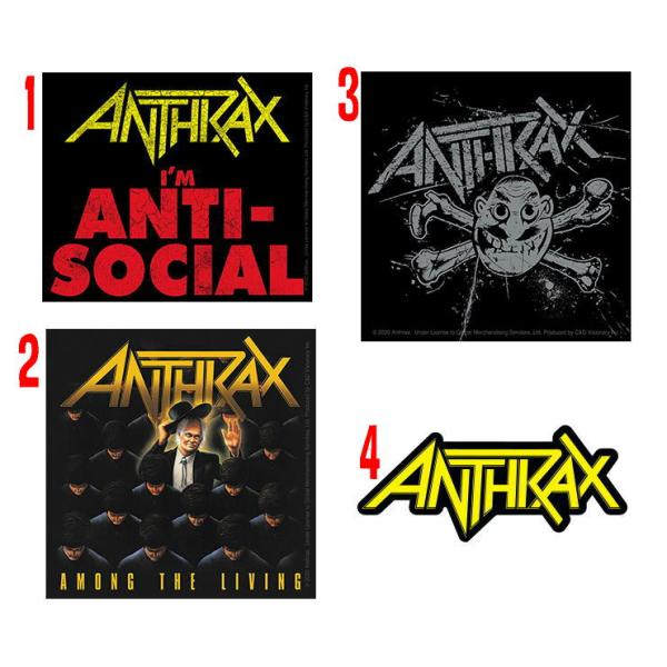 USオリジナル シュリンク、ハイパーステッカー付 Anthrax アンスラックス アンスラックス ステッカー ANTHRAX 正規品 ロックTシャツ バンドT