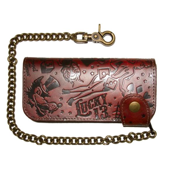LUCKY JOHN ラッキージョン 革 折りたたみ レザー 財布 Lucky 13 ラッキー13 レザー ウォレット 革財布 LUCKY13 THE HIGH