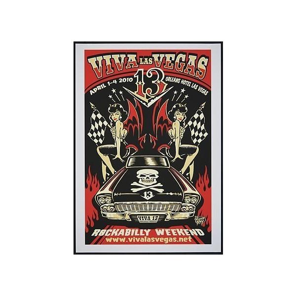 Viva Las Vegas #13 シルク スクリーン ポスター Vince Ray rockabilly 
