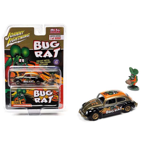 ジョニー ライトニング × ラット フィンク フォルクス ワーゲン タイプ1 RAT FINK 1965 VW Type 1 Rat Bug 1/64 by Johnny Lightning 正規品