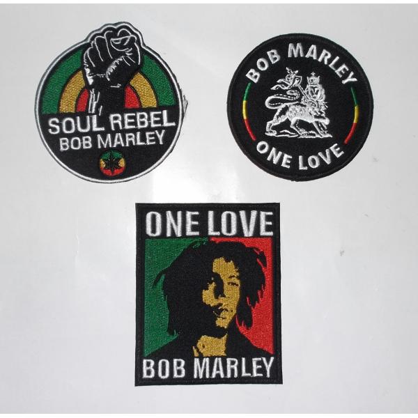 ボブ マーリー ワッペン パッチ -B Bob Marley 正規品 ONE LOVE, SOUL REBEL etc