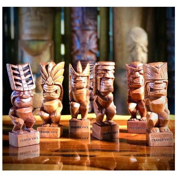 [_[ BbNX ؒ eBL Trader Vics HAND CARVED TIKI u npEbheBL
