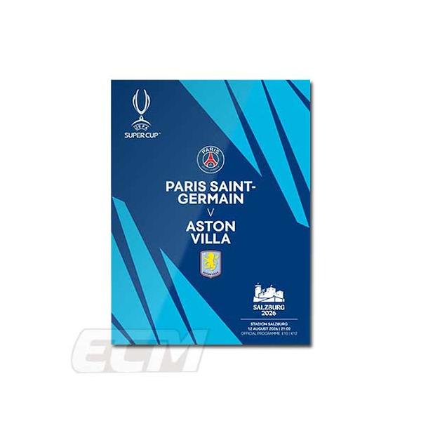 【予約PRO11】【国内未発売】UEFA スーパーカップ 2026 パリサンジェルマン vs アストンビラ プログラム【サッカー/PSG/Paris/Tottenham/デンベレ/アストンヴィ