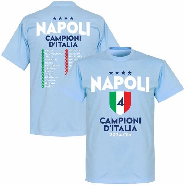 セリエA2025MSCナポリEA正規Tシャツ RET12】【国内未発売】Re-Take ナポリ セリエA 24-25シーズン 優勝記念