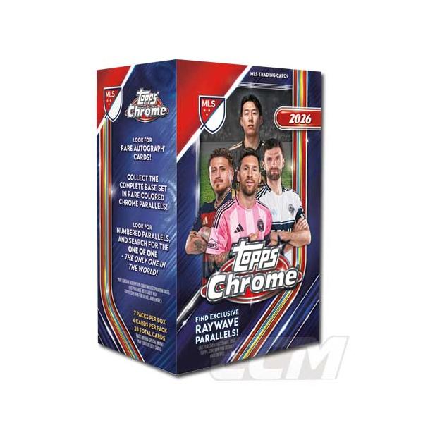 ChromeVB【予約WUS01】Topps MLS Major League Soccer 2026 Chrome Hobby サッカーカード バリュ−ボックス【サッカー/トレカ/メッシ/直筆サインカードアメリカ/