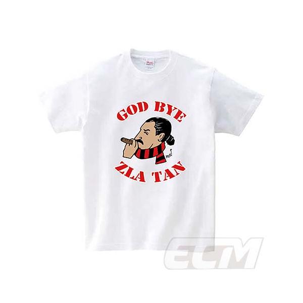 【予約ART01】Z白【コラボ】ECムンディアル x MORI ARTWORK "GOD BAY ZLATAN" Tシャツ ホワイト【イブラヒモビッチ/スウェーデン代表/ミラン/デザインTシャツ】