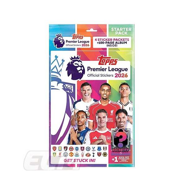 ST【PRE22】【国内未発売】Topps プレミアリーグ 2026 オフィシャルステッカー スターターパック【サッカー/Premier League/アーセナル/チェルシー/マンチェスタ