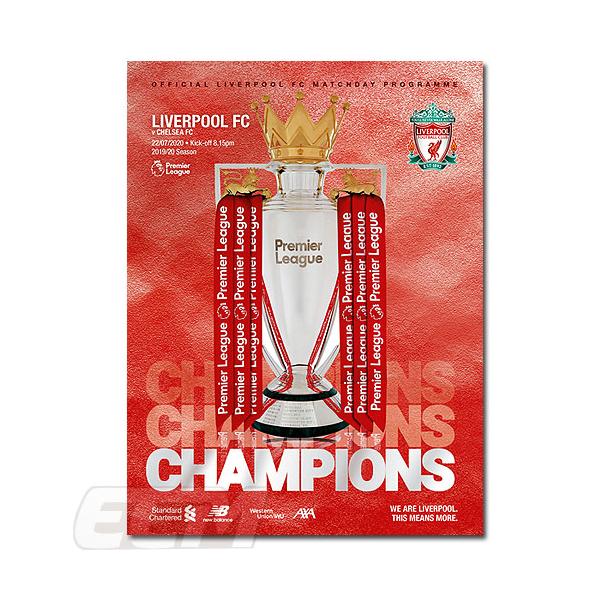 【予約PRO11】【国内未発売】リバプール 19-20シーズン最終戦プログラム 対チェルシー戦 "CHAMPION仕様"【プレミアリーグ/Liverpool/南野拓実/サッカー/記念グッ