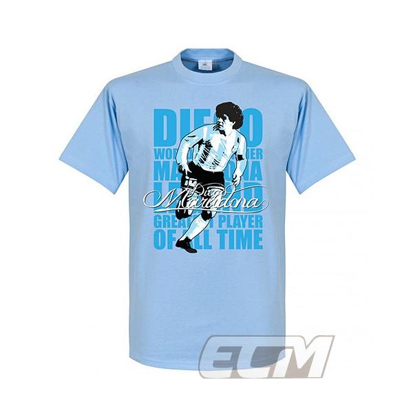 予約RET06】RE-TAKE マラドーナ レジェンドTシャツ スカイブルー