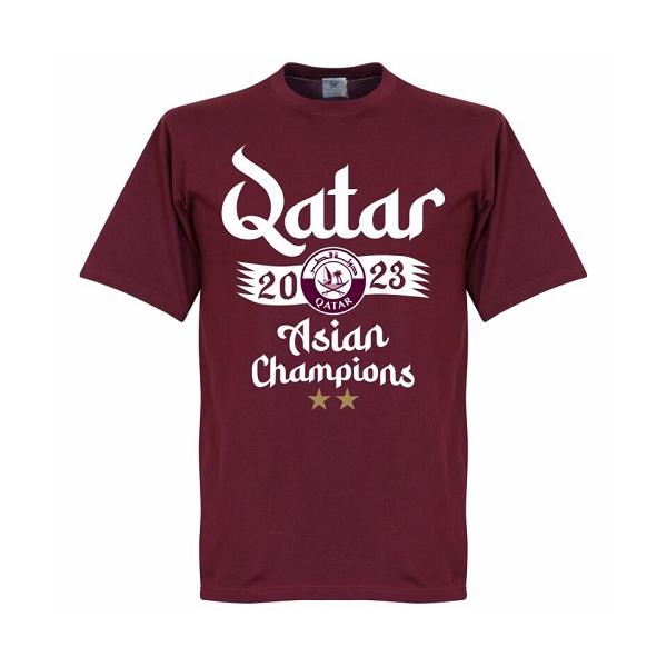 【予約RET20】【国内未発売】RE-TAKE カタール代表 AFCアジアカップ 優勝記念Tシャツ【サッカー/アフィフ/Qatar/asia】ネコポス対応可能
