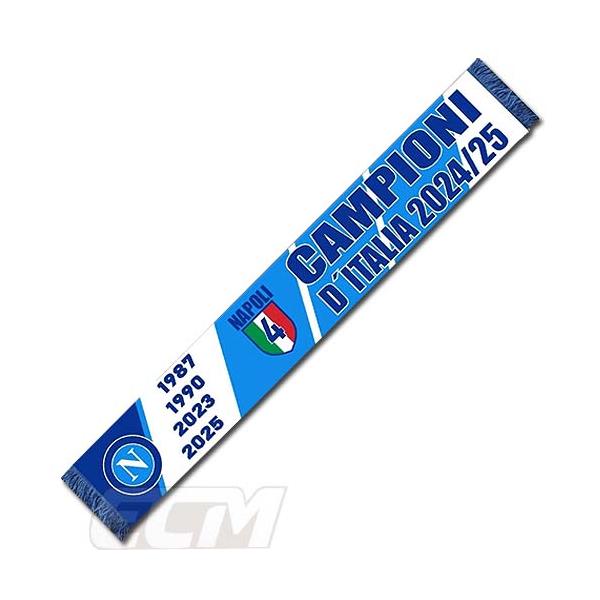 【ECM16】【国内未発売】ナポリ "CAMPIONI D'ITALIA" 24-25 優勝記念 マフラー 【セリエA/Napoli/サッカー/ルカク/マクトミネイ/コンテ/スカーフ】ネコポス対応