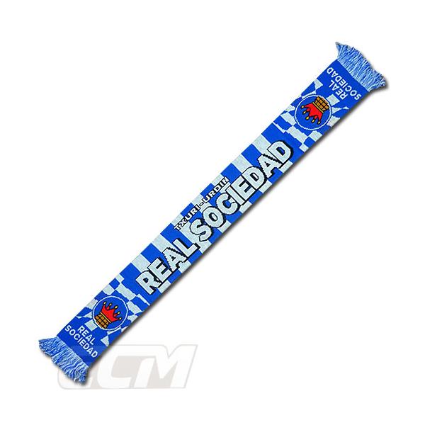 【ECM12】【国内未発売】レアル・ソシエダ ジャガード マフラー【サッカー/久保建英/スペインリーグ/Real Sociedad/スカーフ】