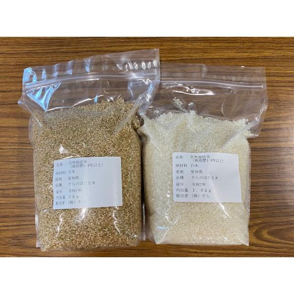 お試し価格　令和7年度産　自然栽培歴1-4年　そらのホタル米（コシヒカリ系）玄米　2kg 一家族5袋まで(精米不可)
