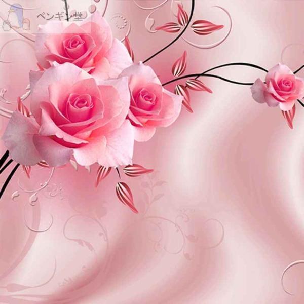 壁紙 おしゃれ ３d 立体 部屋 リビング 防水 防カビ 防音 薔薇 花 ピンク 立体 Ae おしゃれ壁紙カーテンのペンギン堂 通販 Yahoo ショッピング