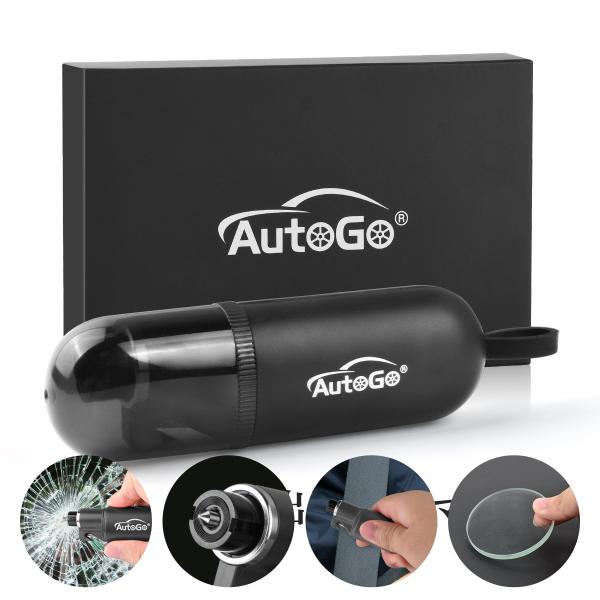 爆買カラー：ブラック、レット、グリーン<br>パッケージ内容：<br>脱出用ハンマー（シートベルトカッター付き）*1<br>テスト用ガラス*1<br>日本語/英語取扱説明書<br>...