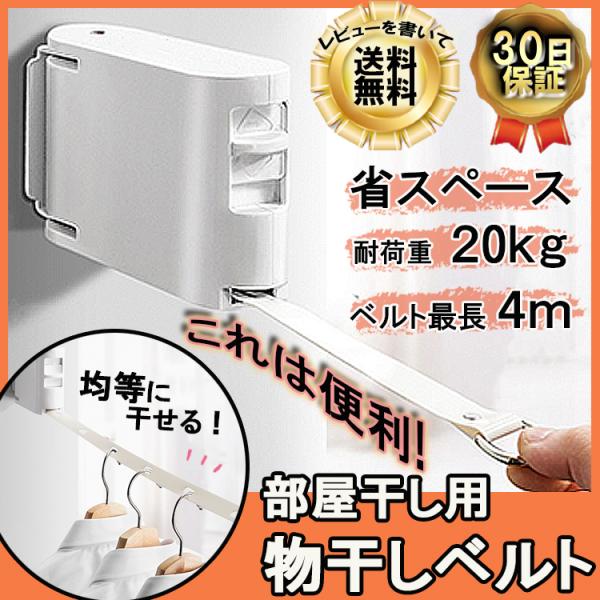 洗濯干し 物干し 部屋干し ベルト ワイヤー 室内 洗濯 送料無料 コンパクト 省スペース 間仕切り カーテン 均等 物干し竿 スリム