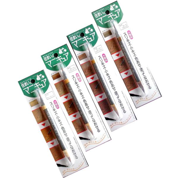 【ここがポイント！】木製品やフローリングのスリキズ、小キズ、色あせに最適です。床暖房OK！筆ペン先仕様で、細いキズにもはみださず、ワンタッチできれいに着色、補修ができます。床暖房のフローリングにも使用できます。〈使用方法〉補修しようとするキ...