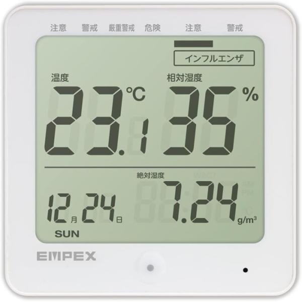【ここがポイント！】●熱中症注意目安アイコン●熱中症アラーム（ピピピ音と赤色LED）●季節性インフルエンザ感染防止目安アイコン●温度 相対湿度●絶対湿度、WBGT、時刻（手動切り替え）●日付置き、壁掛け、背面マグネットの3つの設置タイプに対...