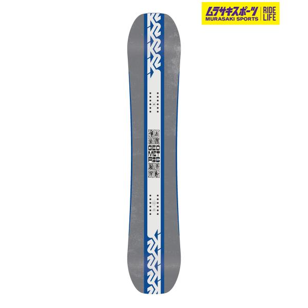 【K2】ケーツーのメンズスノーボードGEOMETRICは、K2で最も知られたWWWのシェイプ。ノーズとテールに少しだけロッカー形状を残したコンビネーションキャンバー形状と、少し柔らかく設定したフレックスによりプレスやバタートリックに適してい...