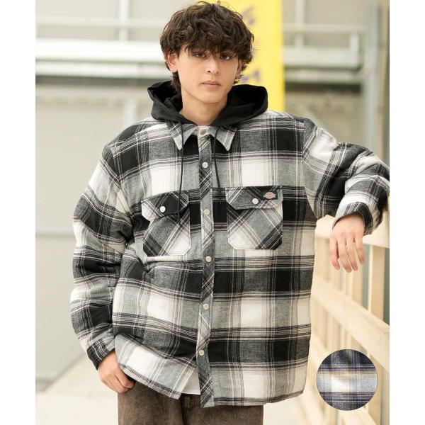 Dickies/ディッキーズ メンズ シャツ ジャケット 裏キルトフードシャツ 