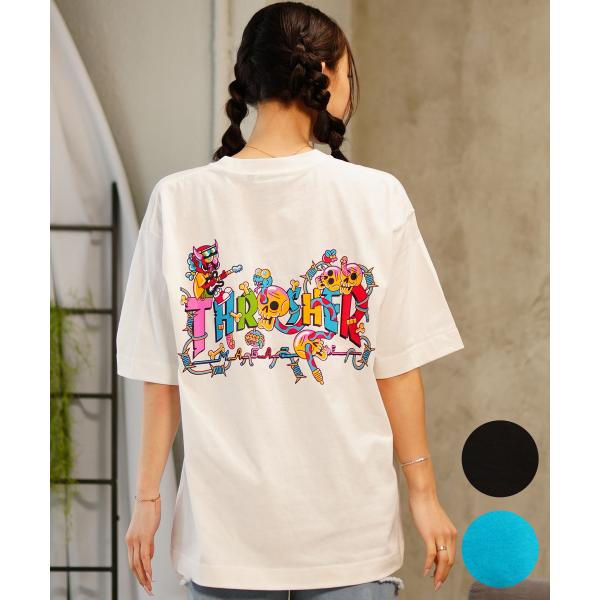 THRASHER スラッシャー レディース Tシャツ 半袖 バックプリント オーバーサイズ THML-24SPSST01 ムラサキスポーツ限定