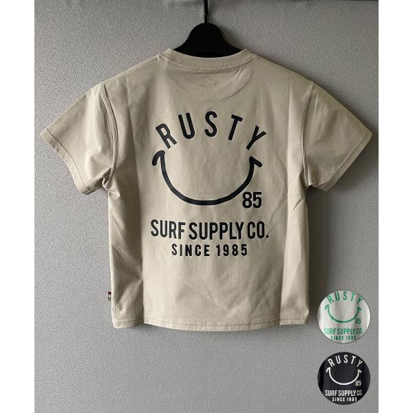RUSTY ラスティー ラッシュガード キッズ 半袖 Tシャツ バックプリント UVカット 964465