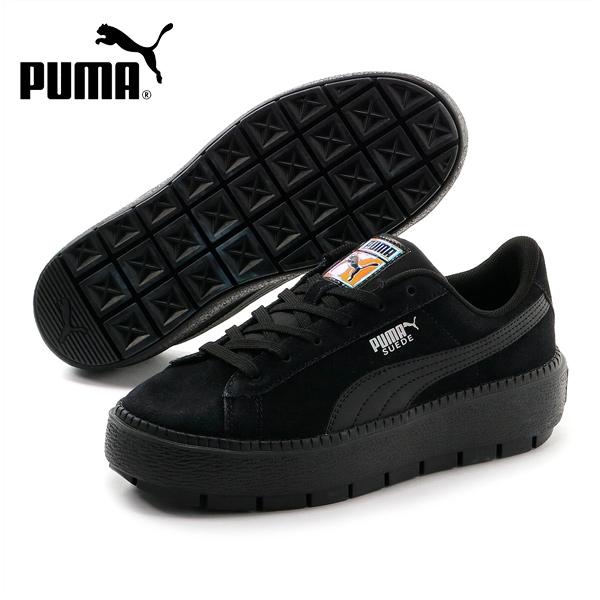 puma trace suede platform