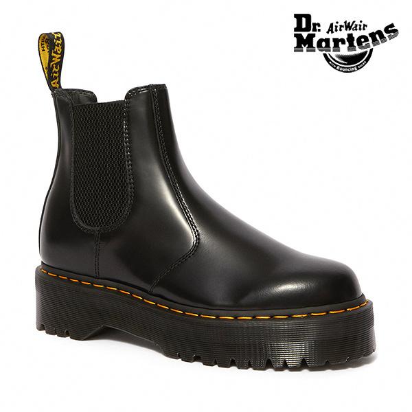 ドクターマーチン 2976 QUAD LEATHER PLATFORM CHELSEA BOOTS BLACK