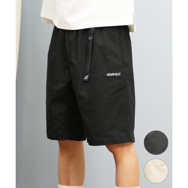 FCRB × GRAMICCI ハーフパンツ　ロゴ　コラボ　ベージュ　L ムラサキスポーツ パンツ 「ムラサキスポーツ限定」GRAMICCI