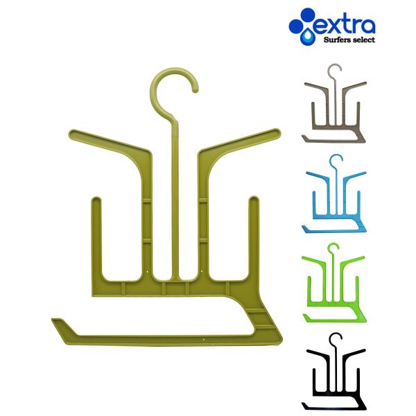 【EXTRA】エクストラのサーフィンアクセサリーブーツ グローブ ウェットスーツ が一度にかけられるドライスーツもそのまま逆さに掛けられる色々な所にかけやすい回転式フック《商品詳細》■素材■ABSポリエチレン　100％ recycled m...