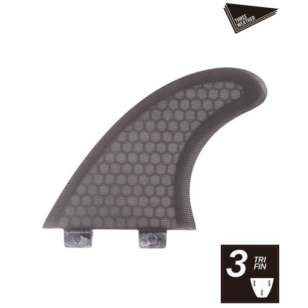 【THREE WEATHER】スリーウェザーのフィンハニカムコアのサーフボード用フィン。軽量でビーチブレークからポイントブレークまで幅広い条件に適したアウトライン。FCS プラグ対応です。《商品詳細》　■サイズ■base112mmheigh...