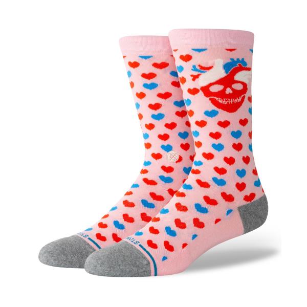 STANCE スタンス ソックス 靴下 STRANGE LOVE コラボモデル HEARTED CREW A545A25HEA#PNK