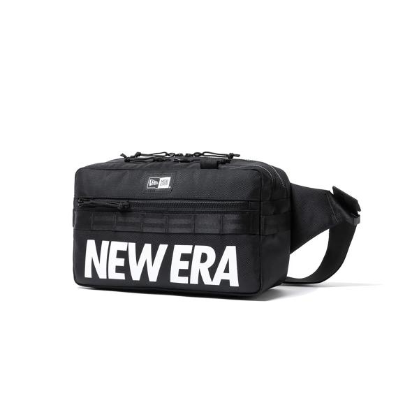 NEW ERA ニューエラ ヒップバック 7L SQUARE WAIST BAG スクエア ウエストバッグ プリントロゴ ブラック 14521303