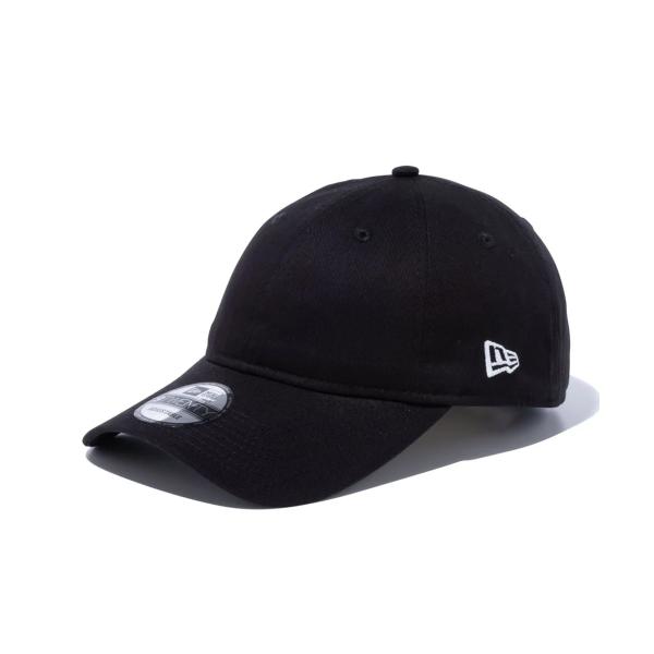 NEW ERA ニューエラ キャップ 帽子 9TWENTY ロングバイザー ノンウォッシュコットン ベーシック ブラック×ホワイト 14525072