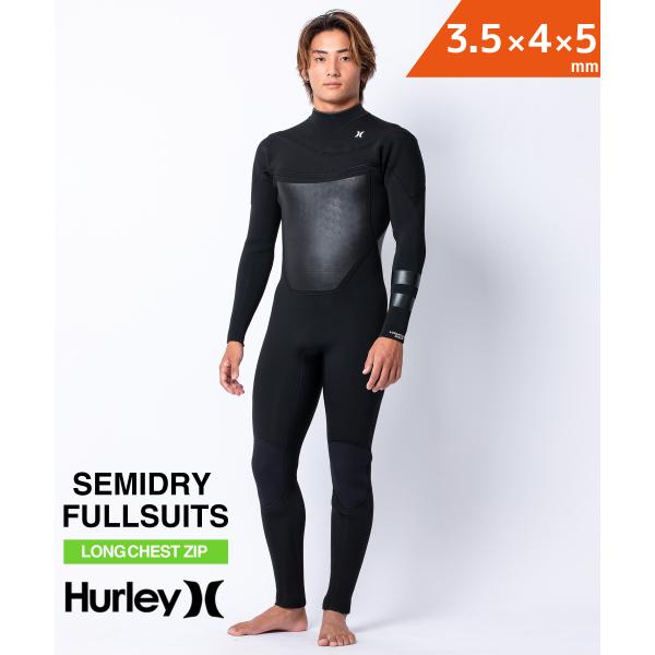 【HURLEY】ハーレーのセミドライウェットスーツ。HURLEY初のロングチェストジップ搭載セミドライ。独自の SSEラバー により防風・保温性を確保しながら従来比約16％の軽量化を実現。切れやすさや経年劣化にも強く、耐久性にも優れています...