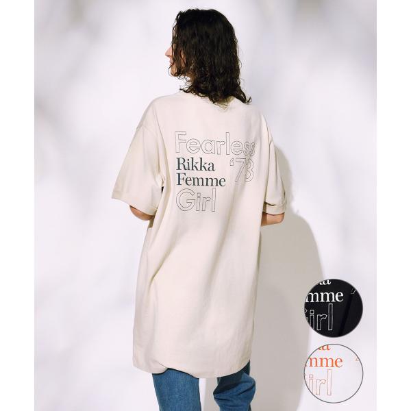 RIKKA FEMME リッカファム 半袖 Tシャツ ワンピース レディース バックプリント RF25SS15
